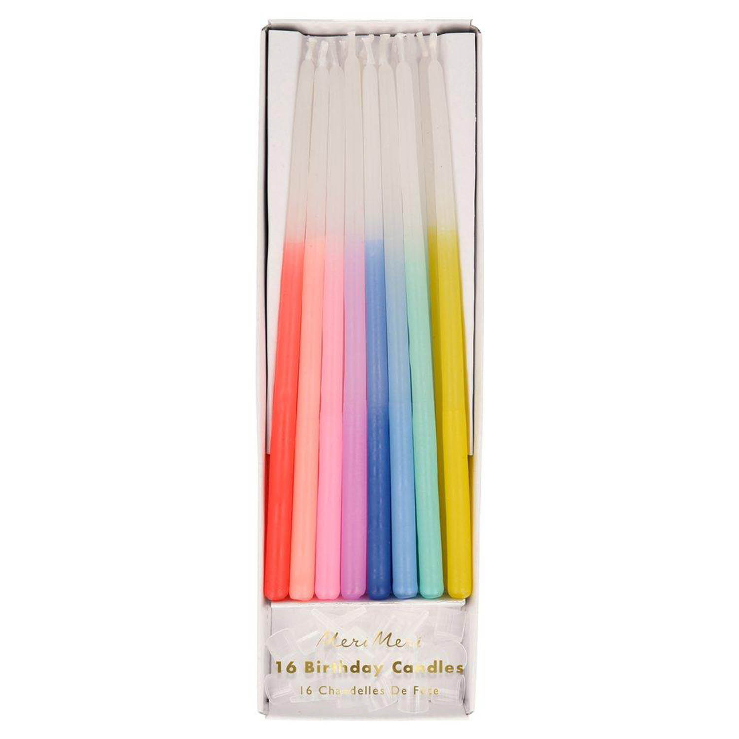 Rainbow Tapered Tall Party Candles