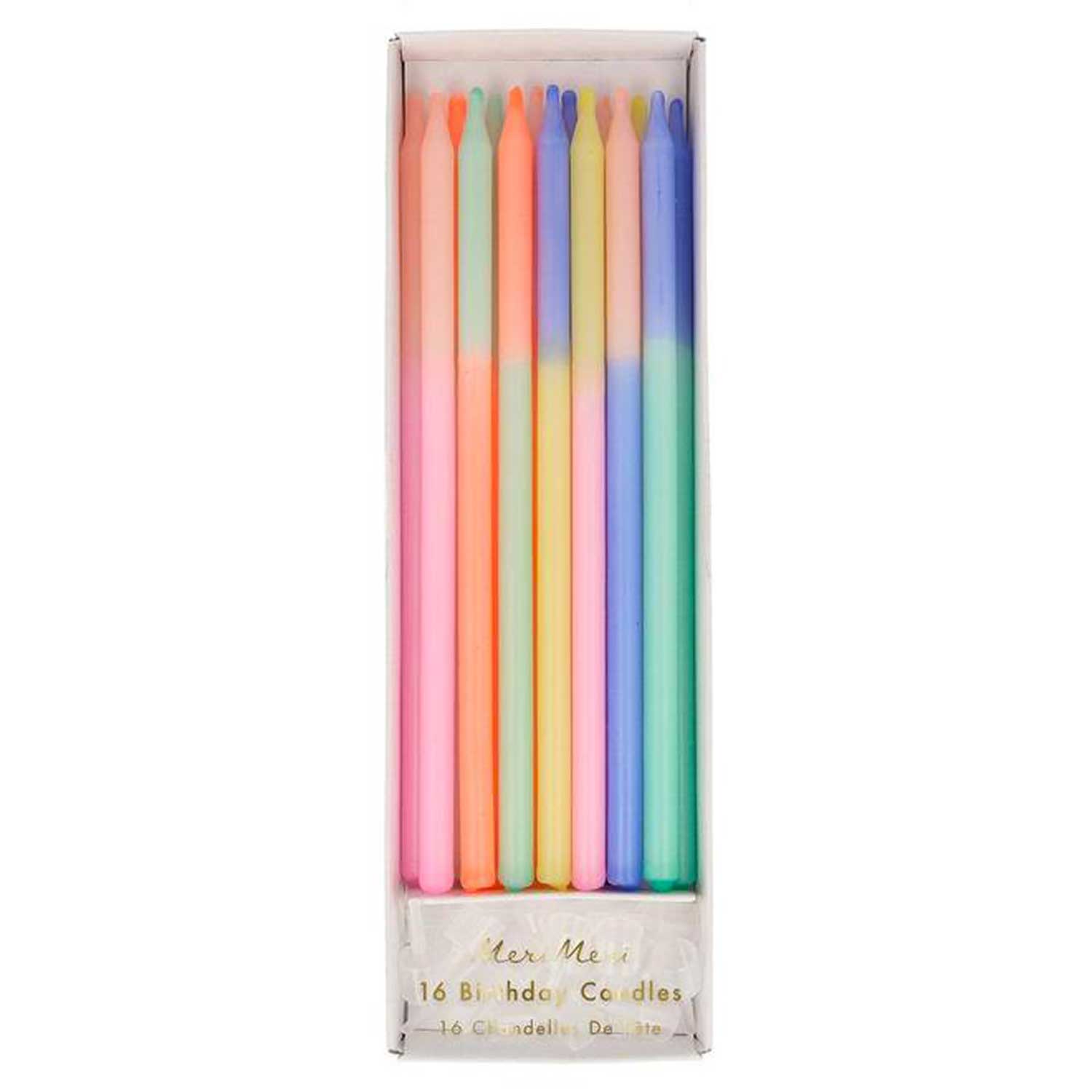 Multi Color Block Tall Party Candles