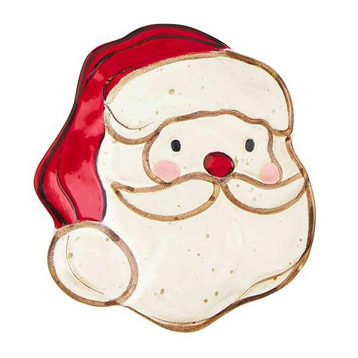 Santa Christmas Tidbit Plate