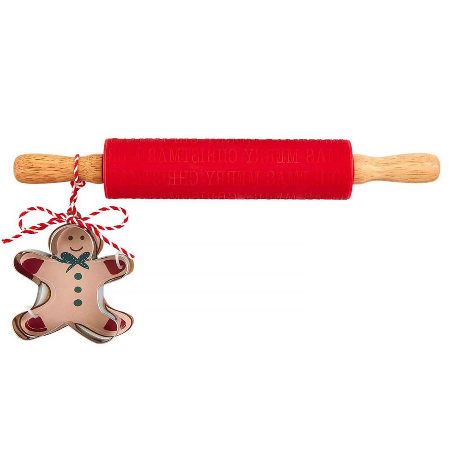 Merry Christmas Rolling Pin Set