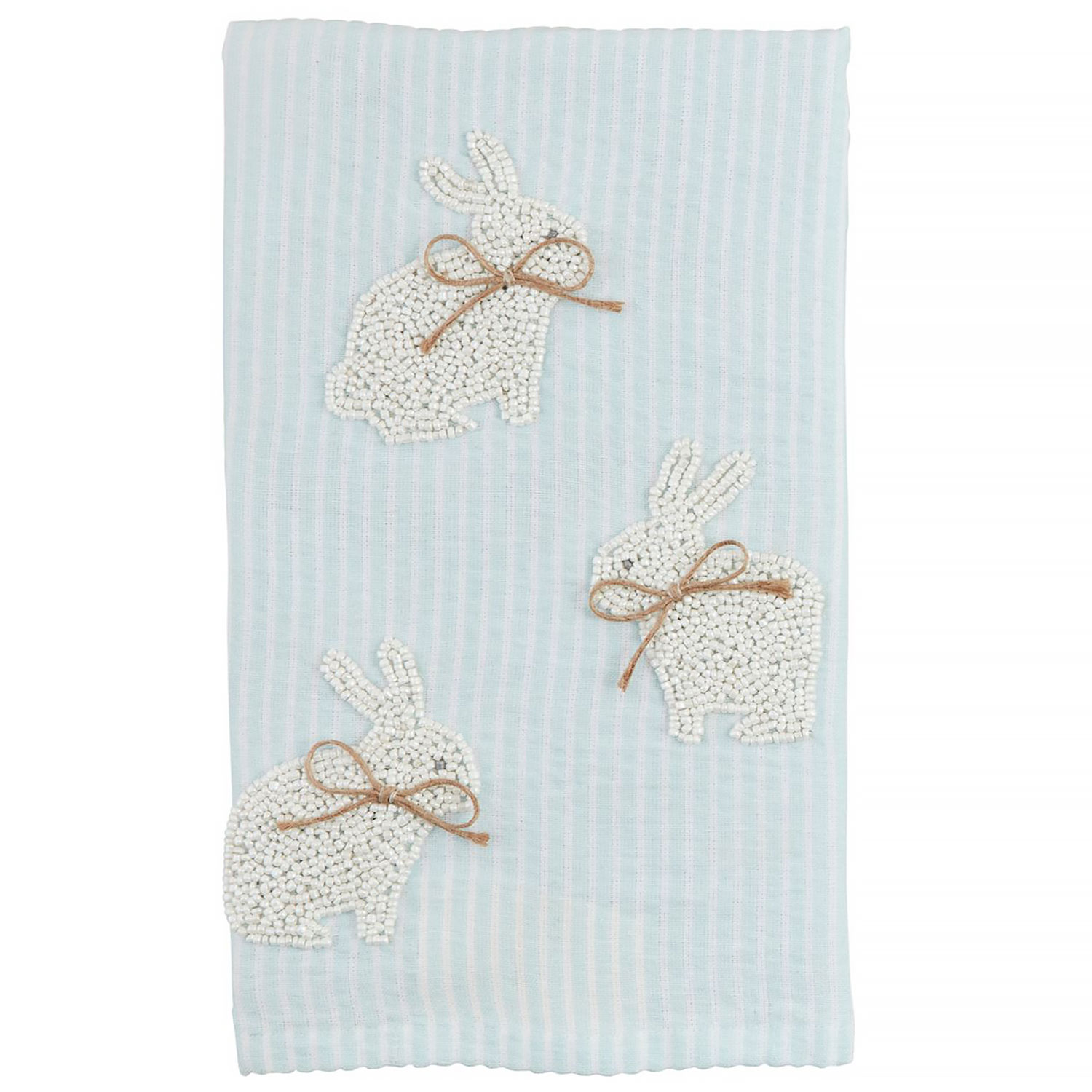 Bunny Beaded Easter Kitchen Towel
