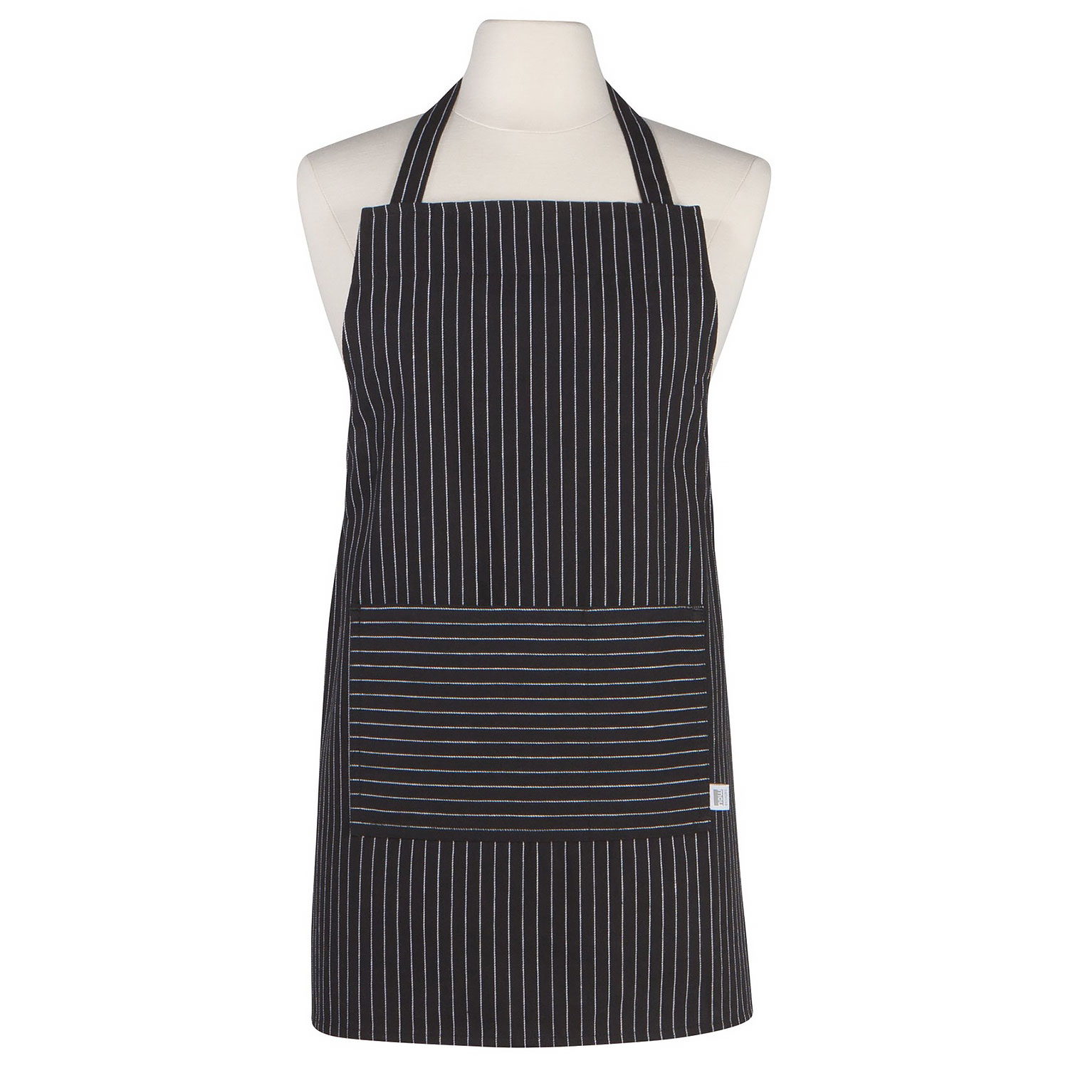 Black Pinstripe Chefs Apron - Petite/Junior