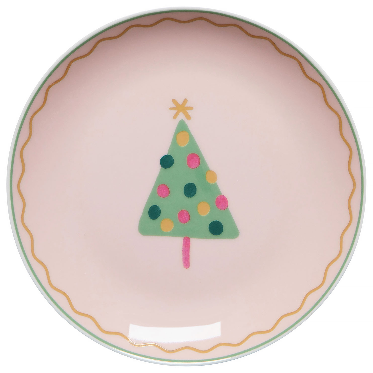 Glitzmas Pink Christmas Plate
