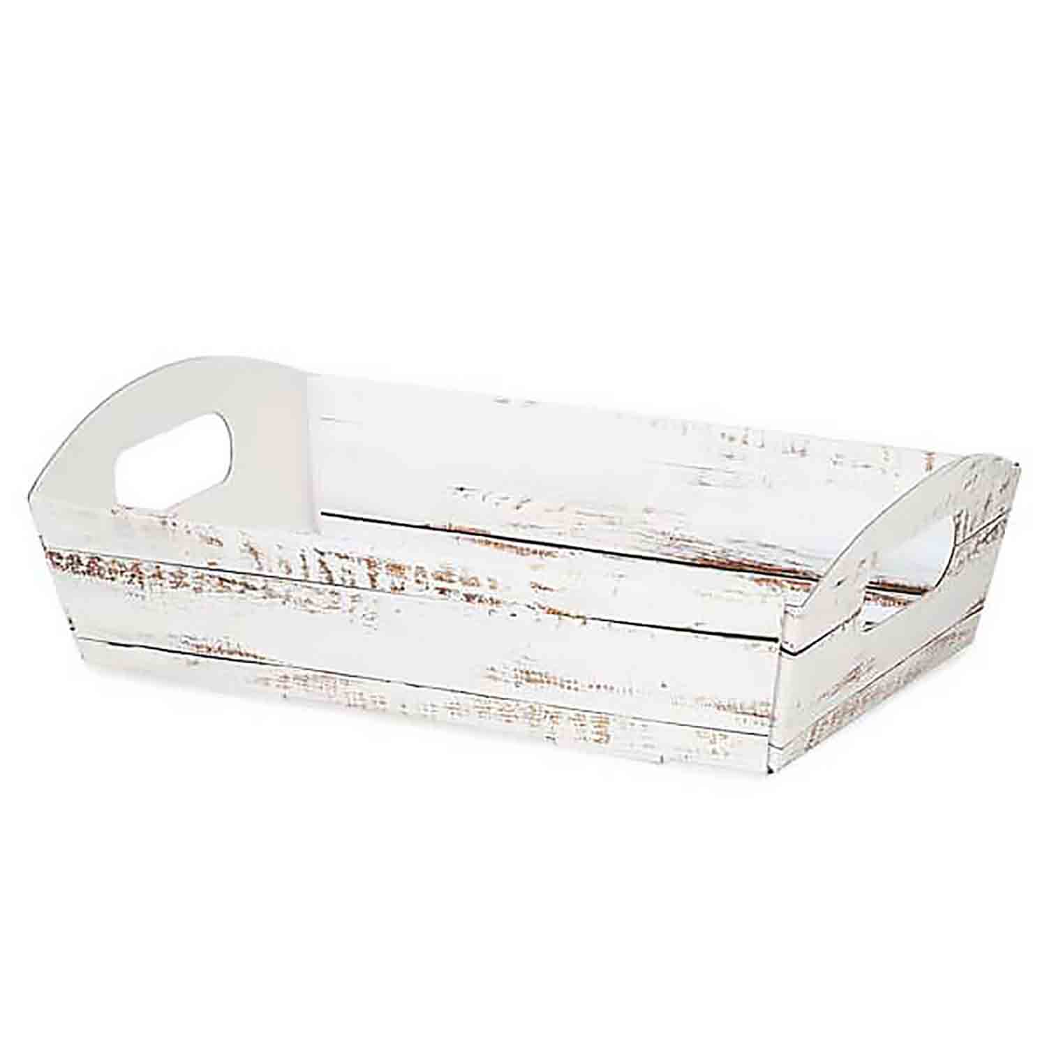 Distressed Wood Folding Market Tray - Large