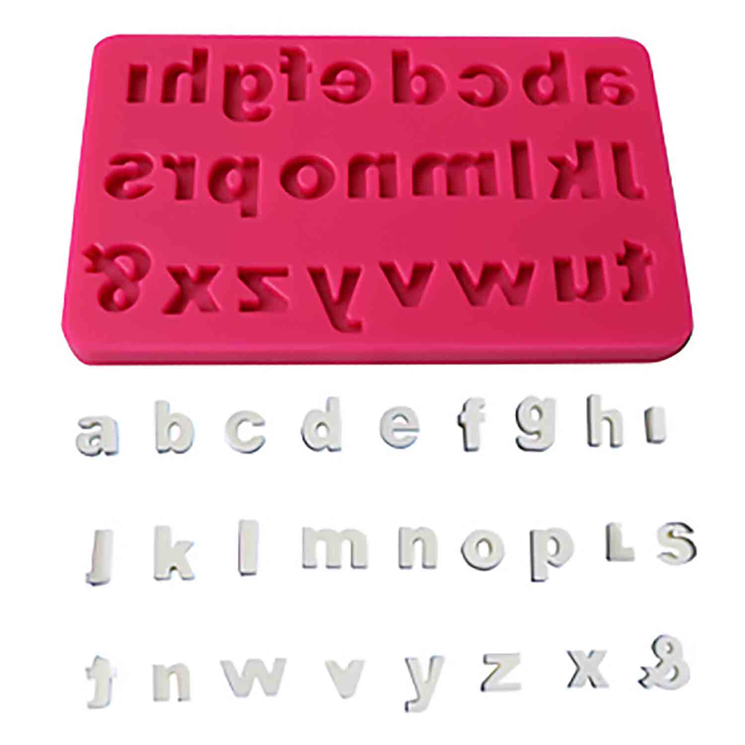 NY Cake Silicone Lower Case Letter Mold