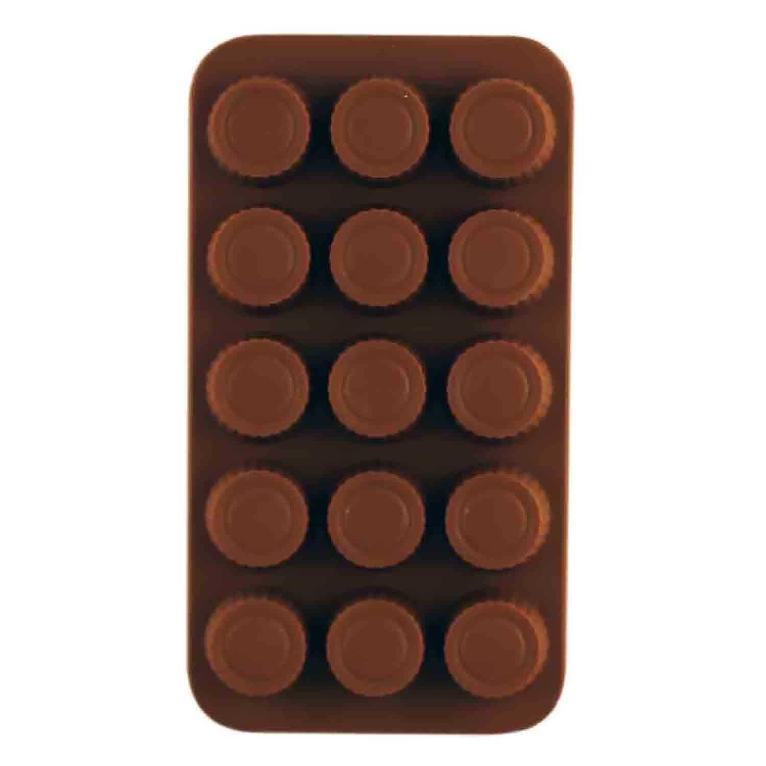 1 Push Out Ice Cube Tray Flexible Silicone Bottom Jello Chocolate Easy Pop Out !