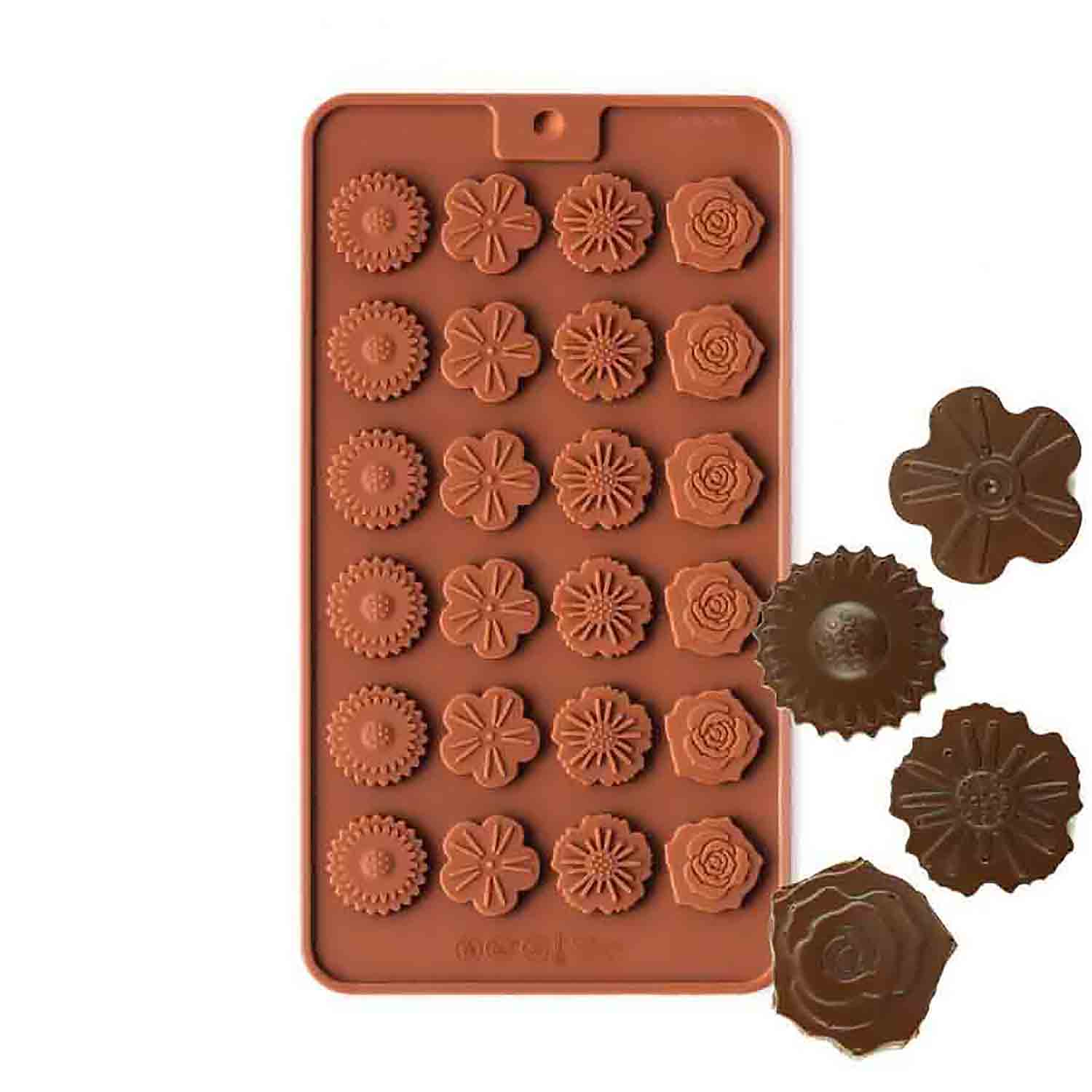 Flower Medallions Silicone Chocolate Candy Mold