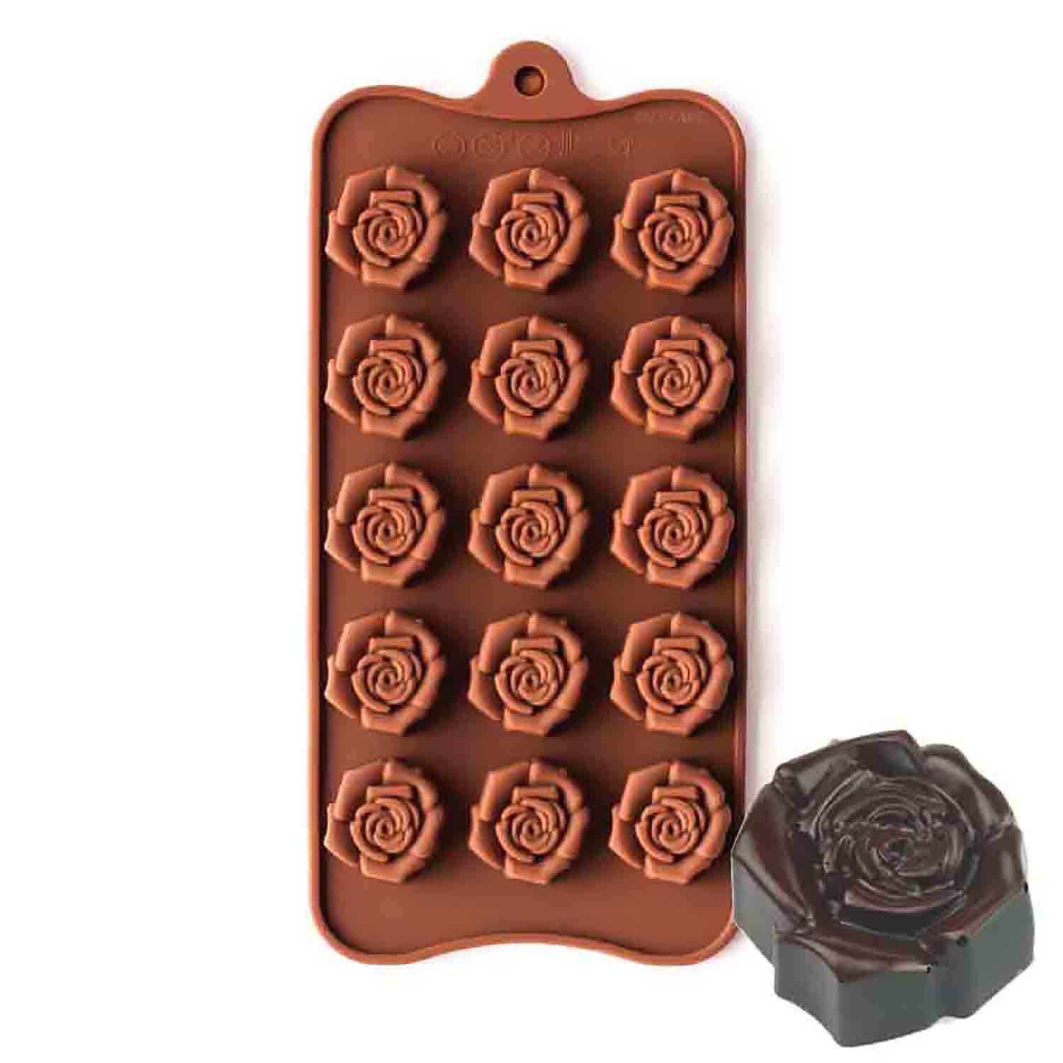 Open Rose Silicone Chocolate Candy Mold