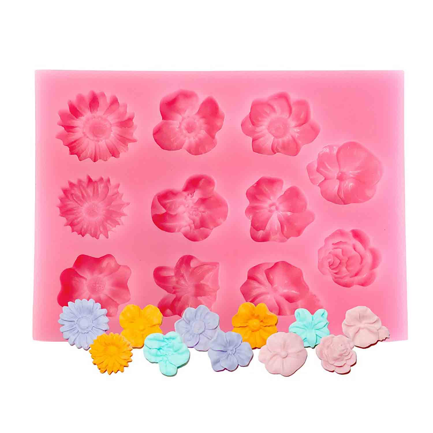 NY Cake Silicone Finished Flowers Mold 11 Cavity