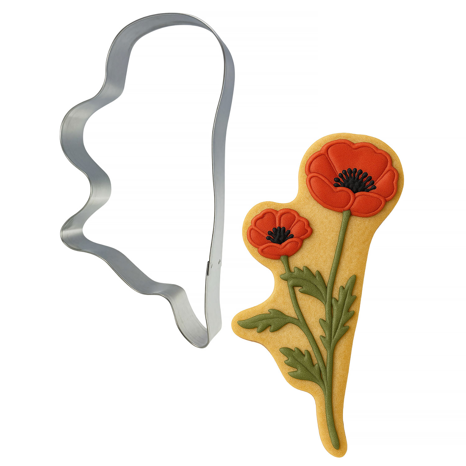 Long Stem Poppy Cookie Cutter
