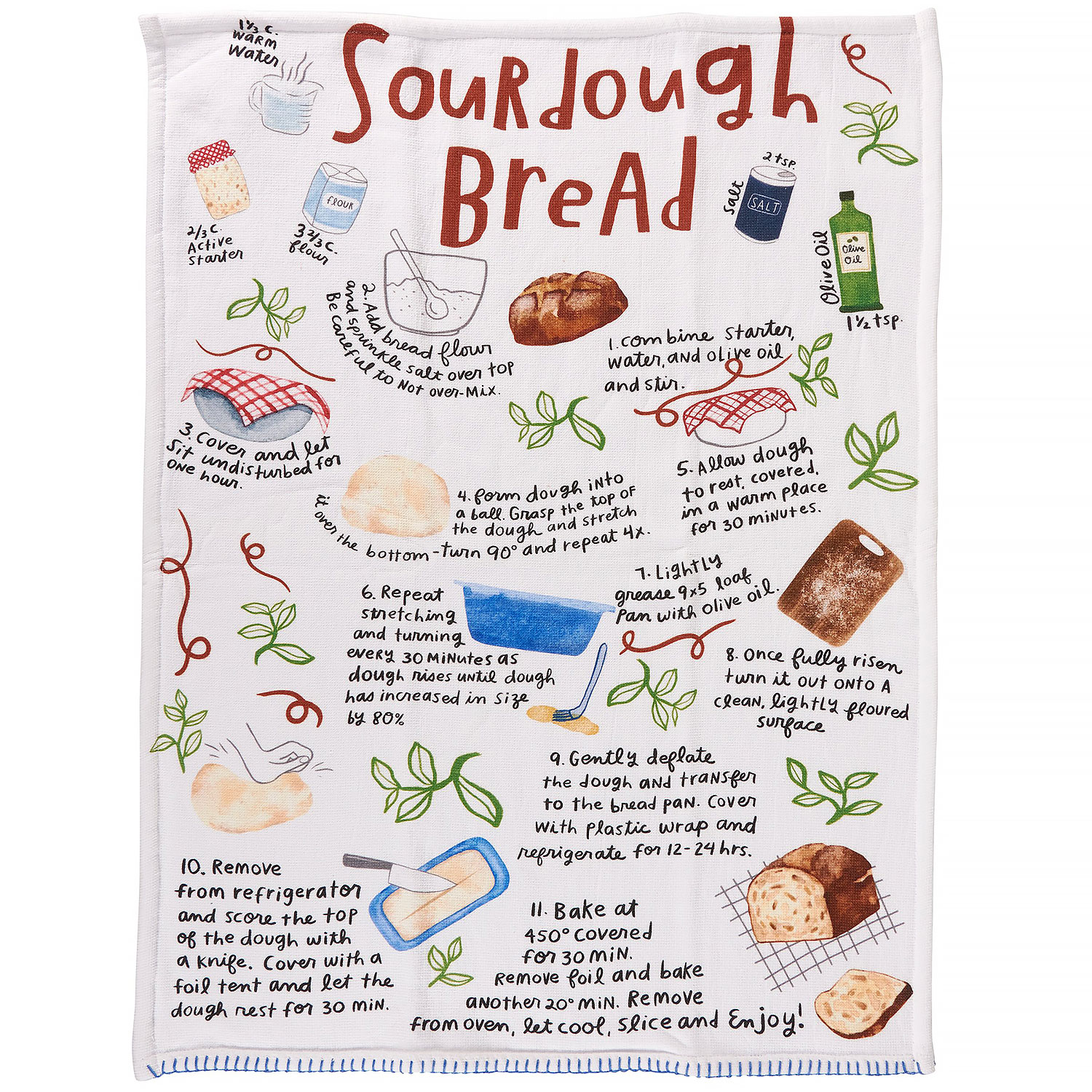 Sourdough Bread Recipe Kitchen Towel