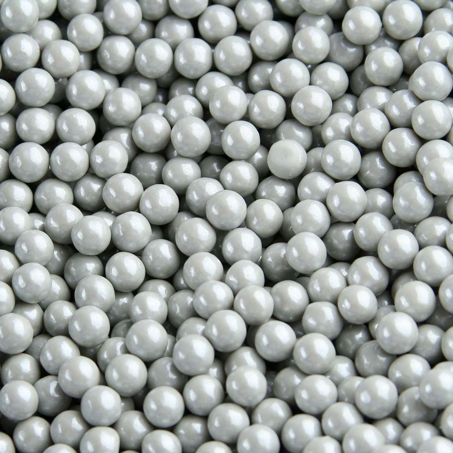 6mm Silver Sugar Pearls