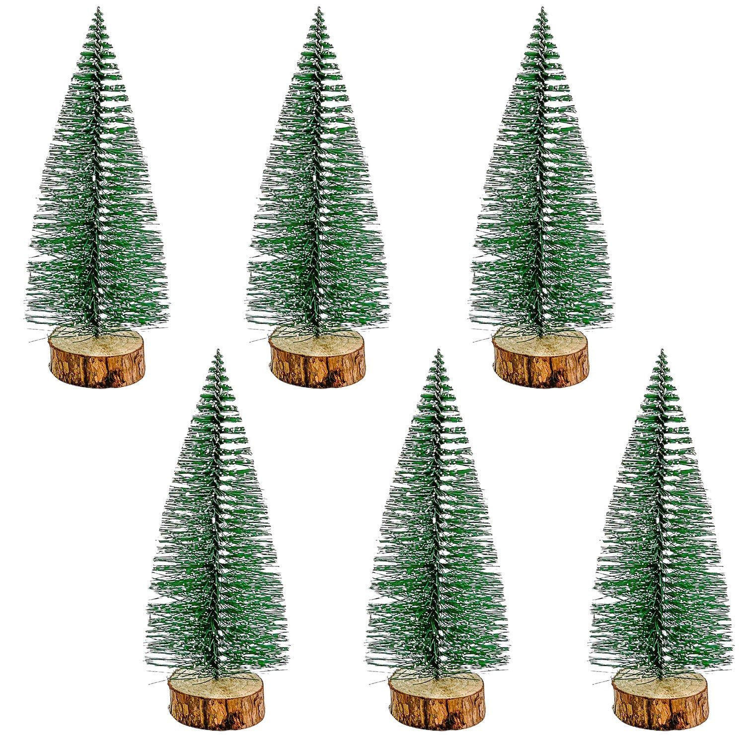 6" Snow-Tipped Holiday Christmas Tree Cake Toppers