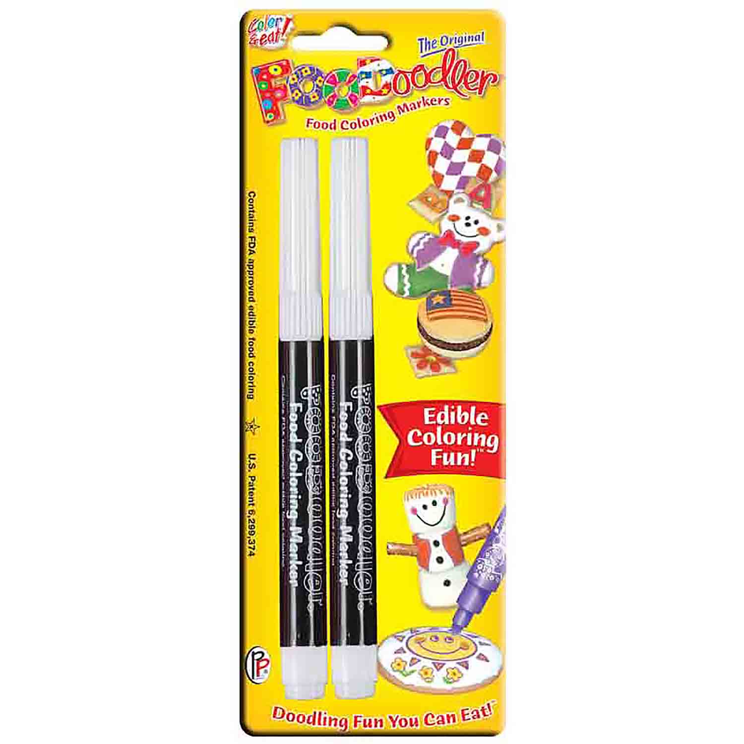 Black Edible Markers Foodoodler 1 Set/ 2 Pens Total