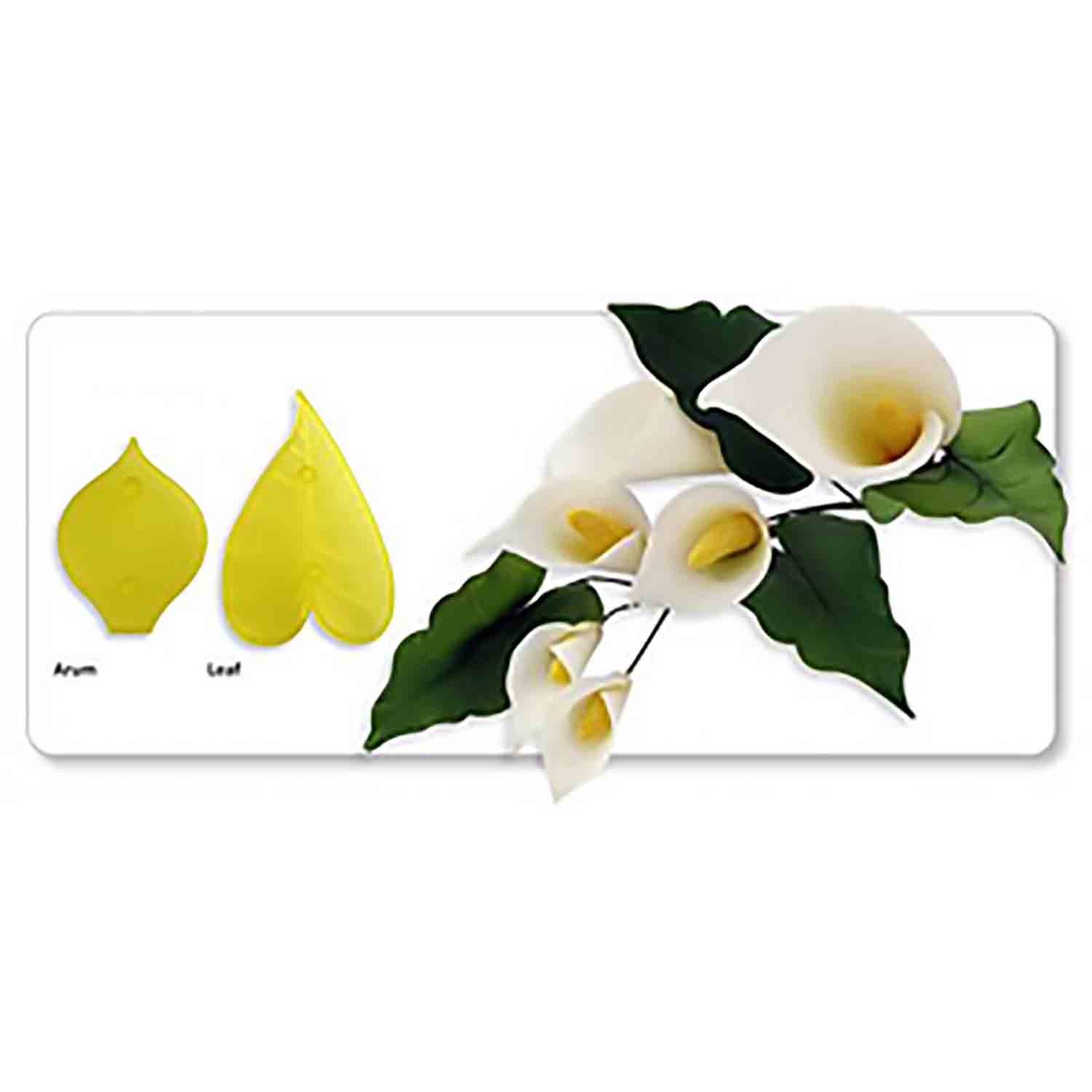 Large Arum Calla Lily & Leaf Cutter Set