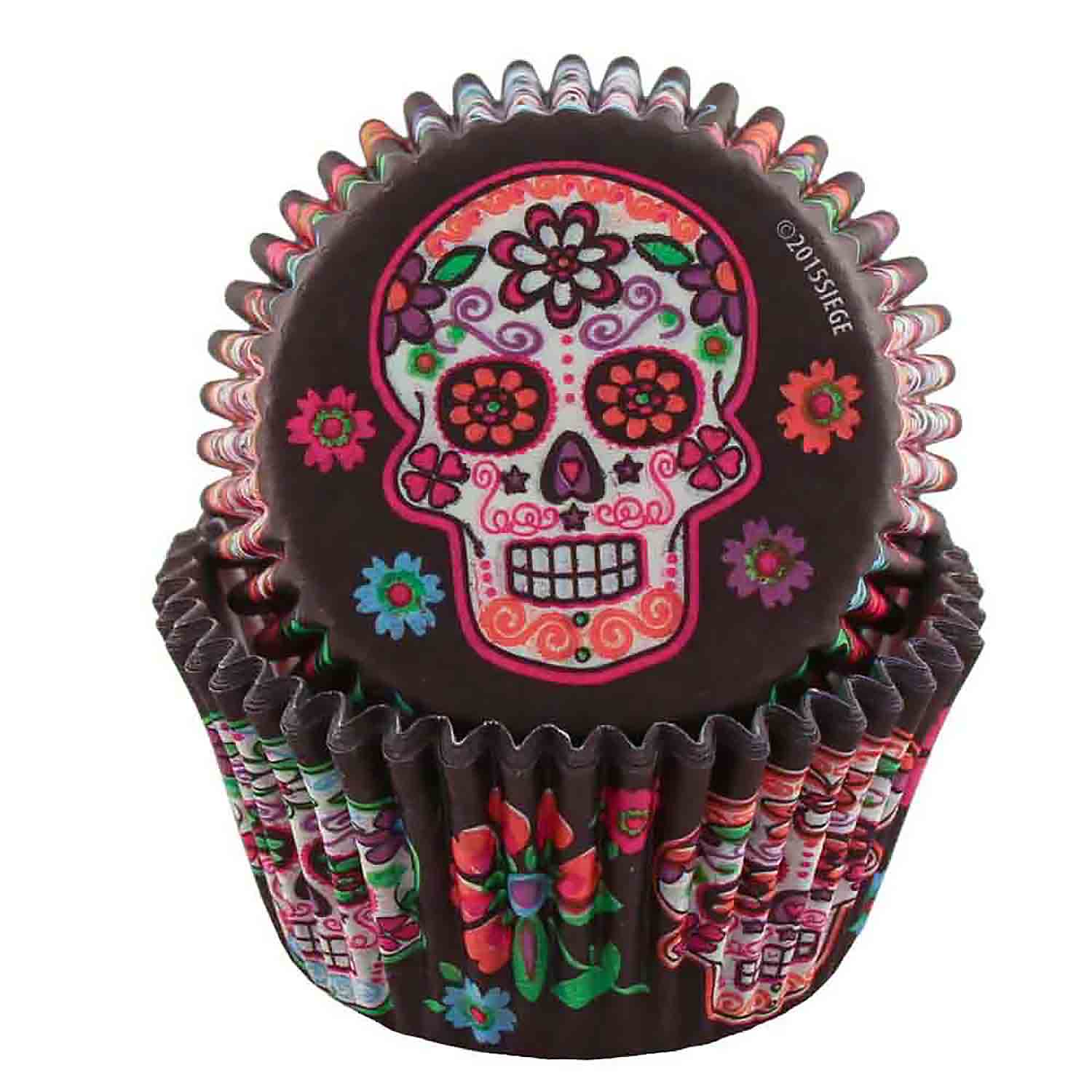 Sugar Skull Cupcake Liners