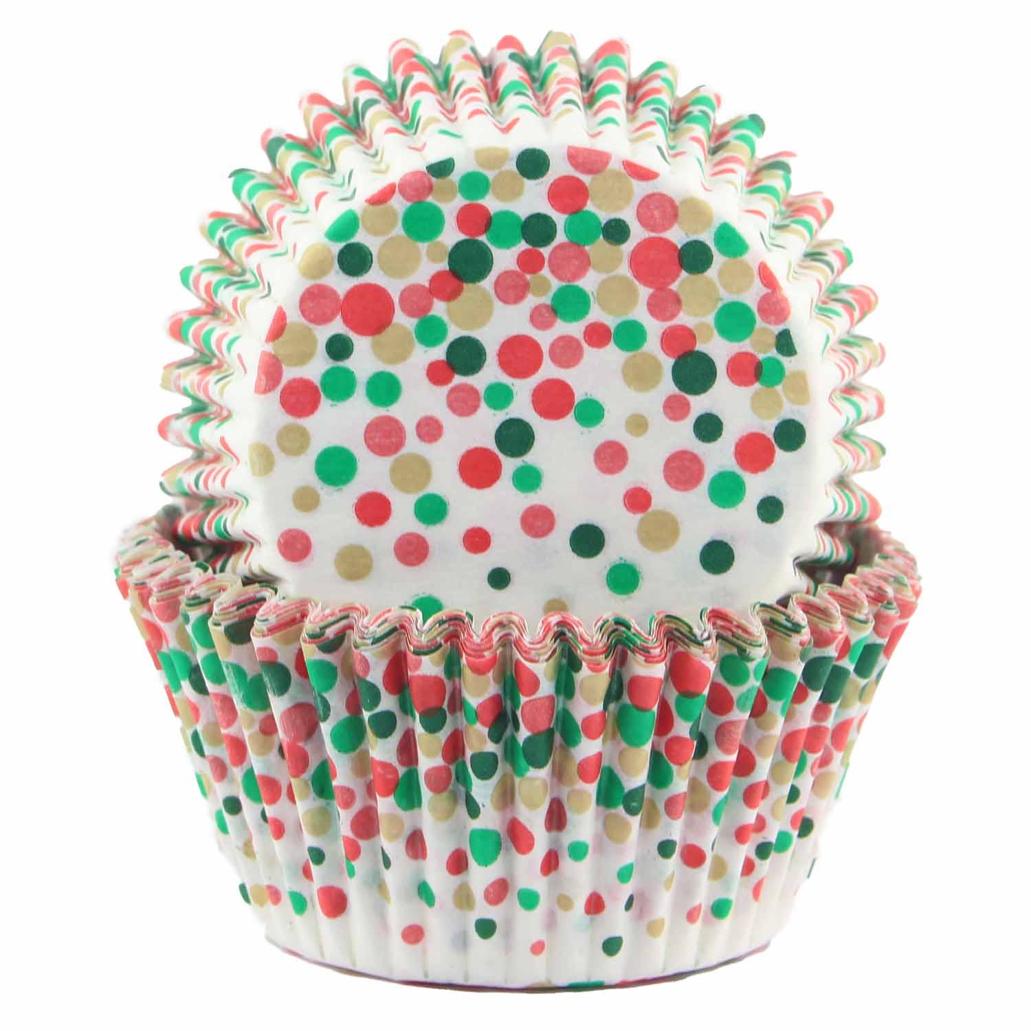 Christmas Dots Cupcake Liners