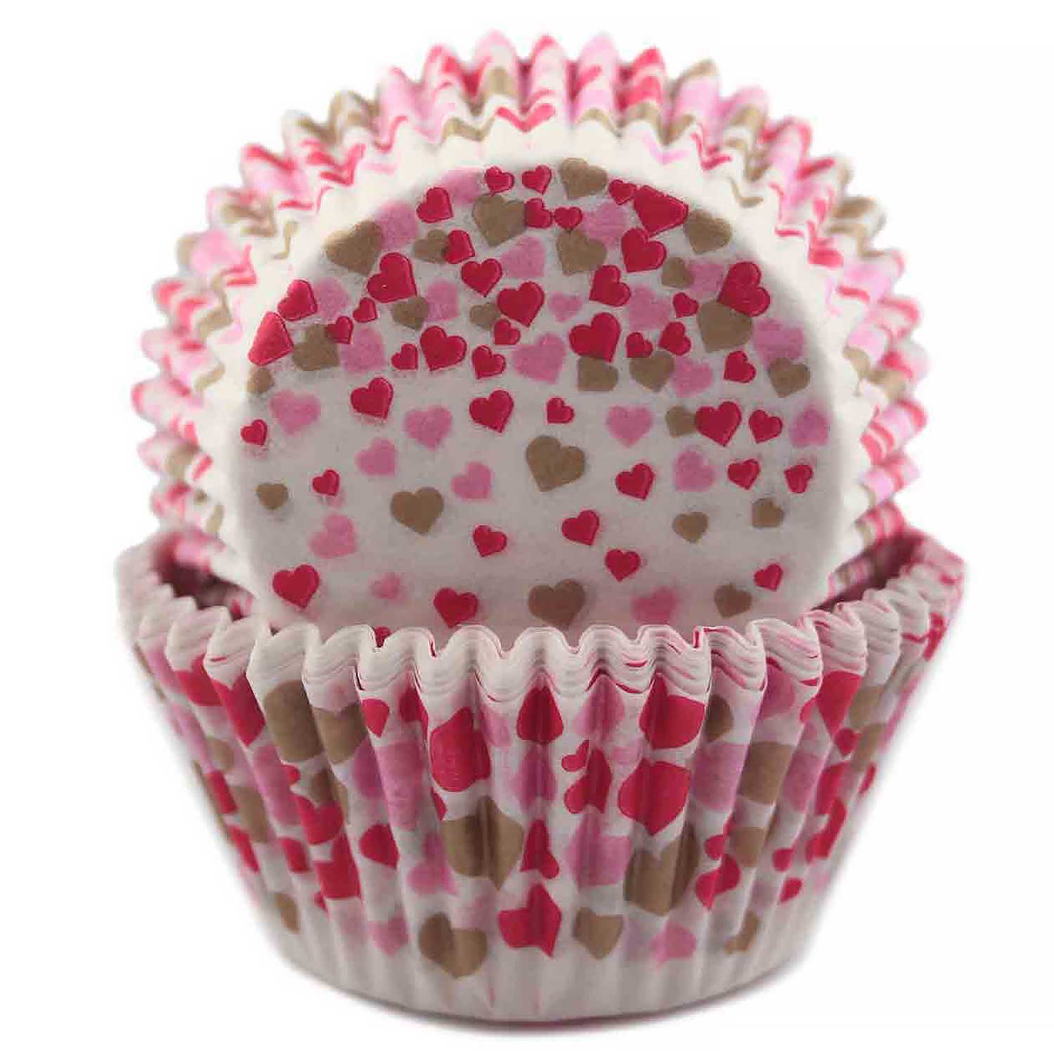 Falling Hearts Standard Cupcake Liners