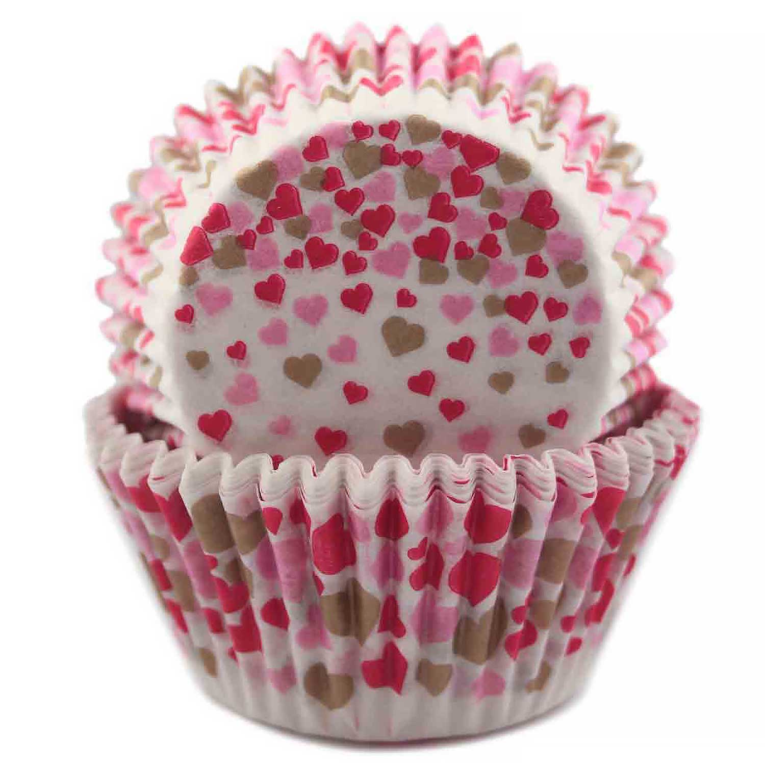 Falling Hearts Cupcake Liners