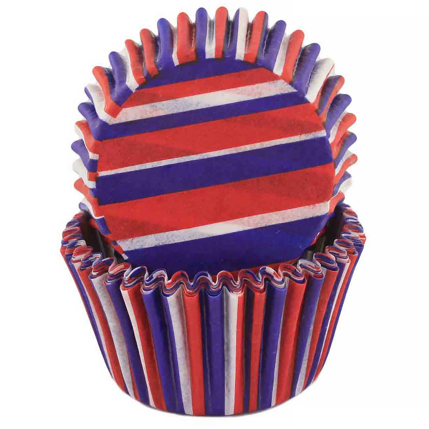 Red, White, & Blue Striped Standard Cupcake Liners