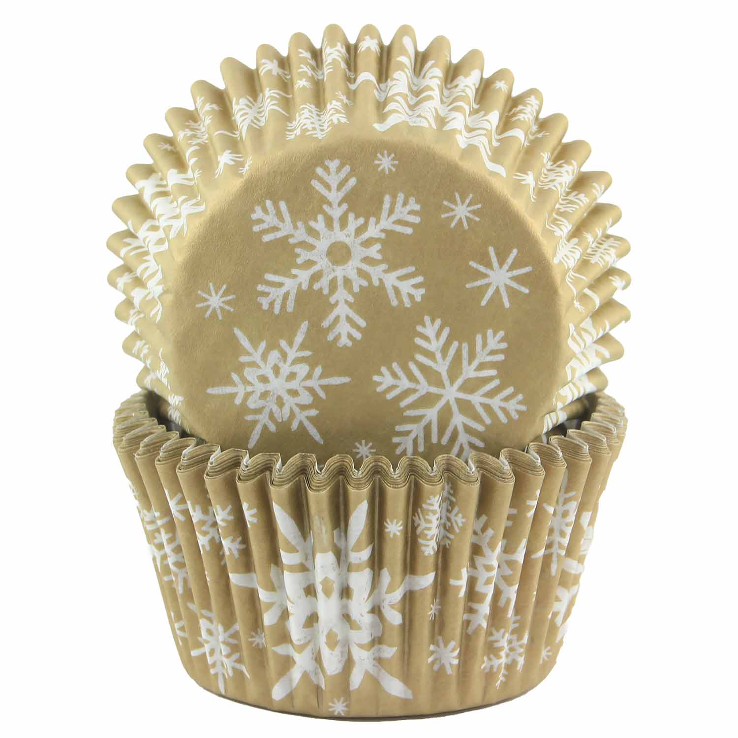 Gold Snowflake Standard Cupcake Liners