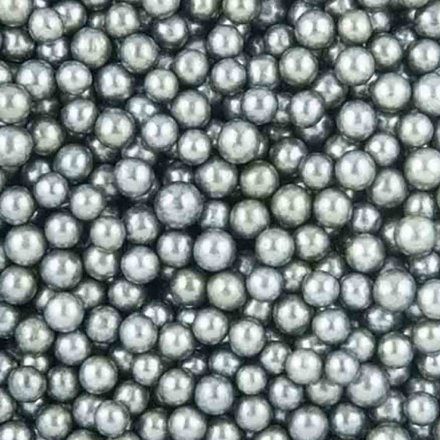 5mm Silver Midi Sugar Pearls