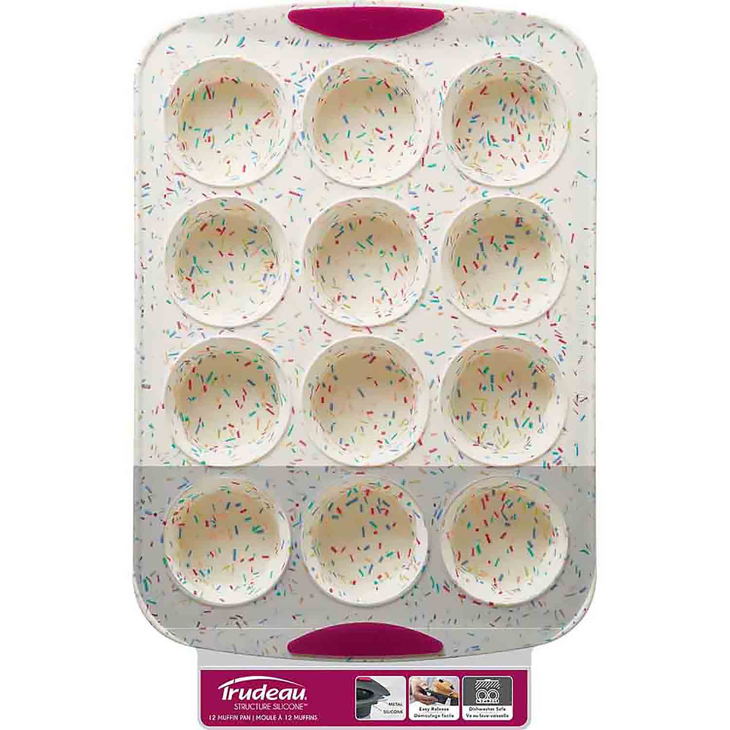 Trudeau 12 Cavity Silicone Muffin Pan - Confetti - Shop Pans