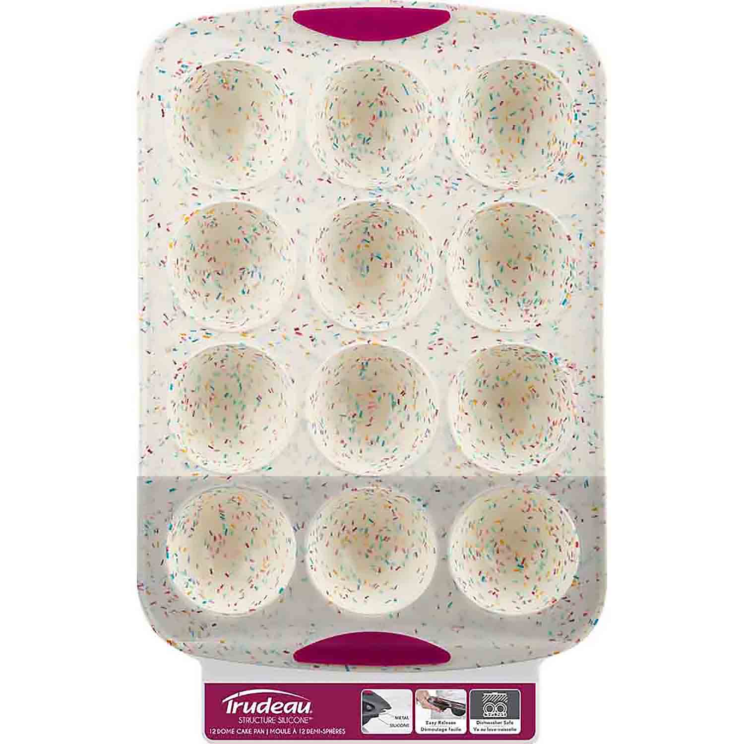 Trudeau Confetti Silicone 24 Count Mini Muffin Pan