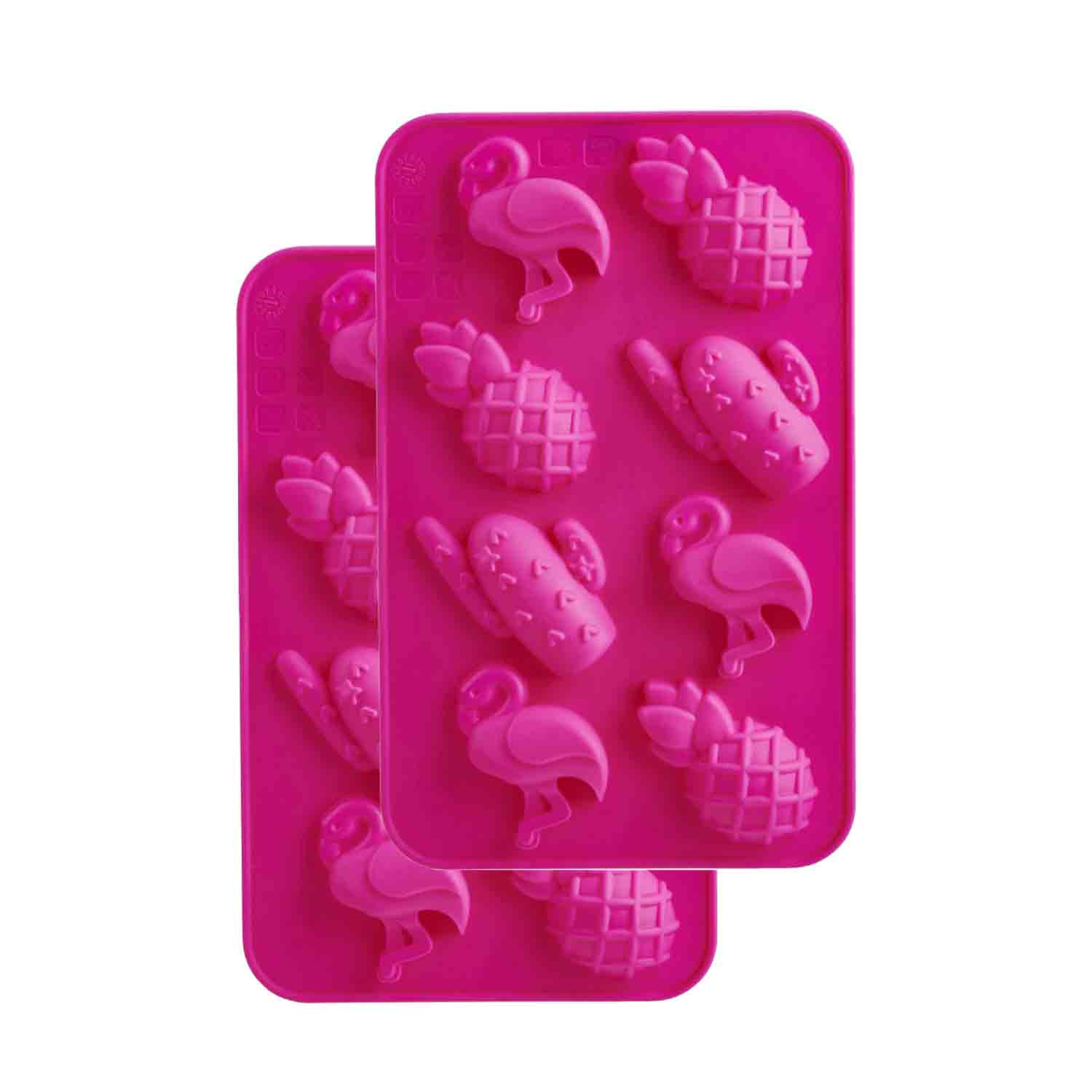 Flamingo and Pineapple Silicone Chocolate Molds