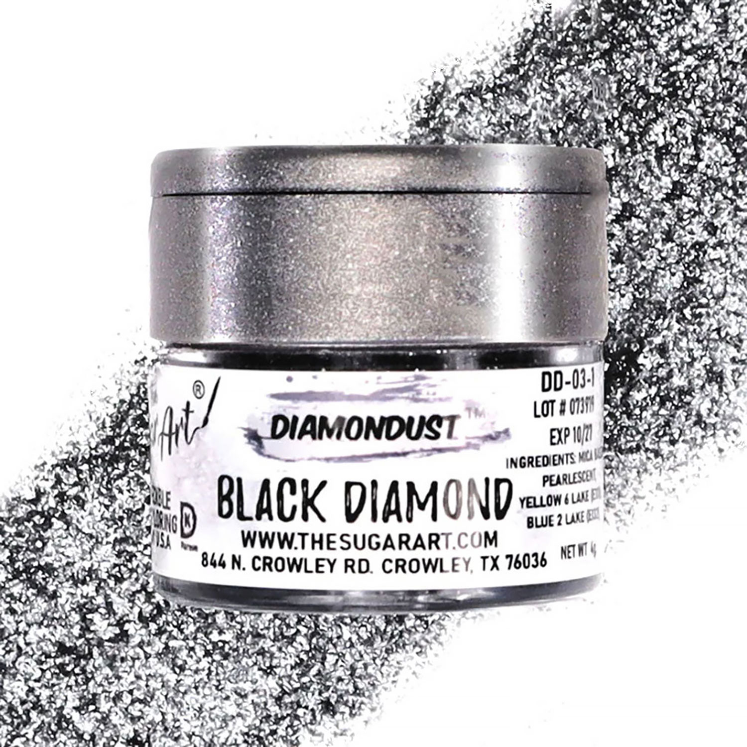 Black Diamond Dust Edible Glitter