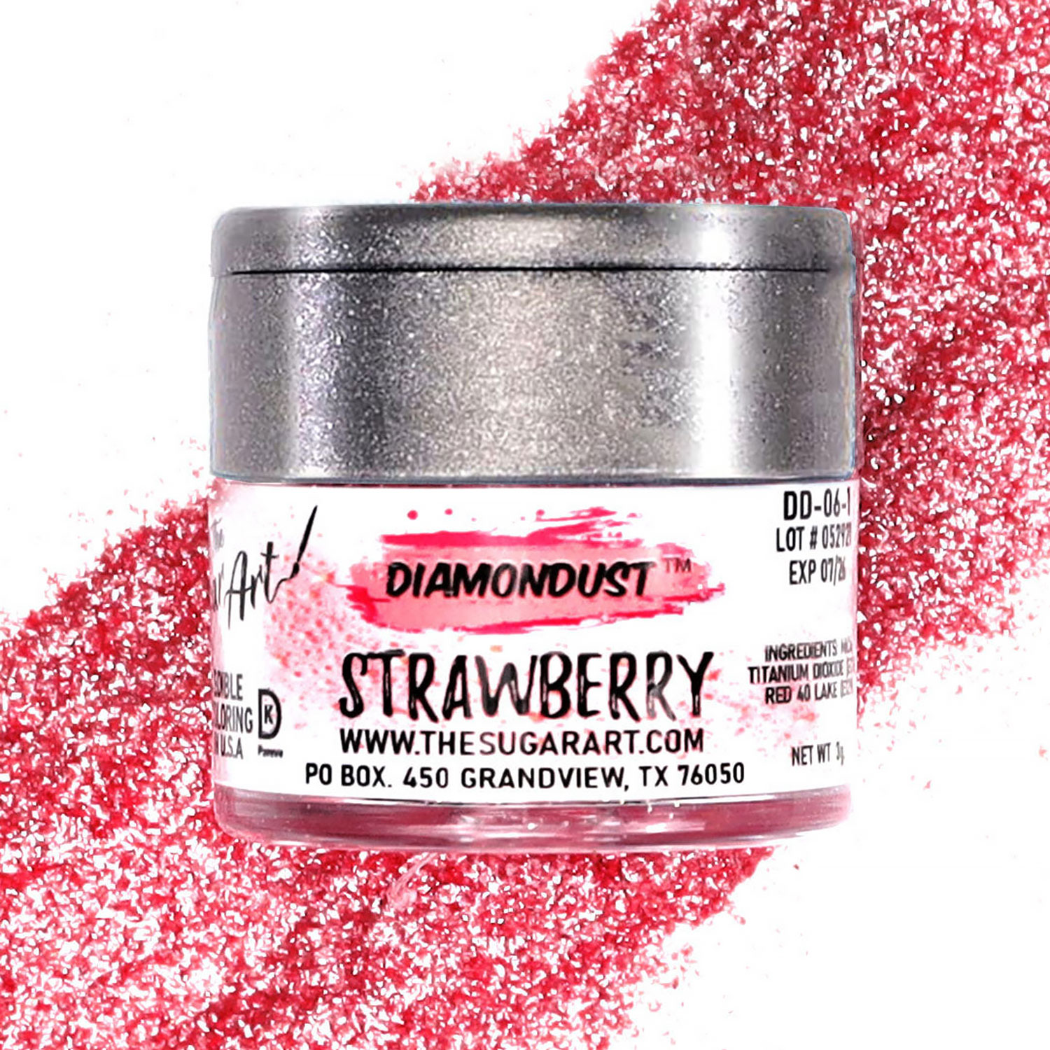 Shop Strawberry Diamond Dust Edible Glitter