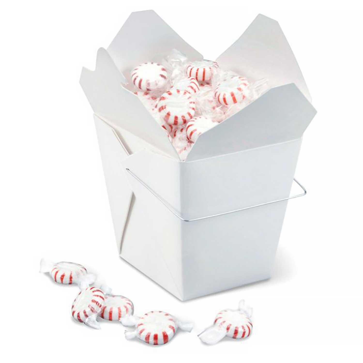 2 lb White Take Out Treat Box