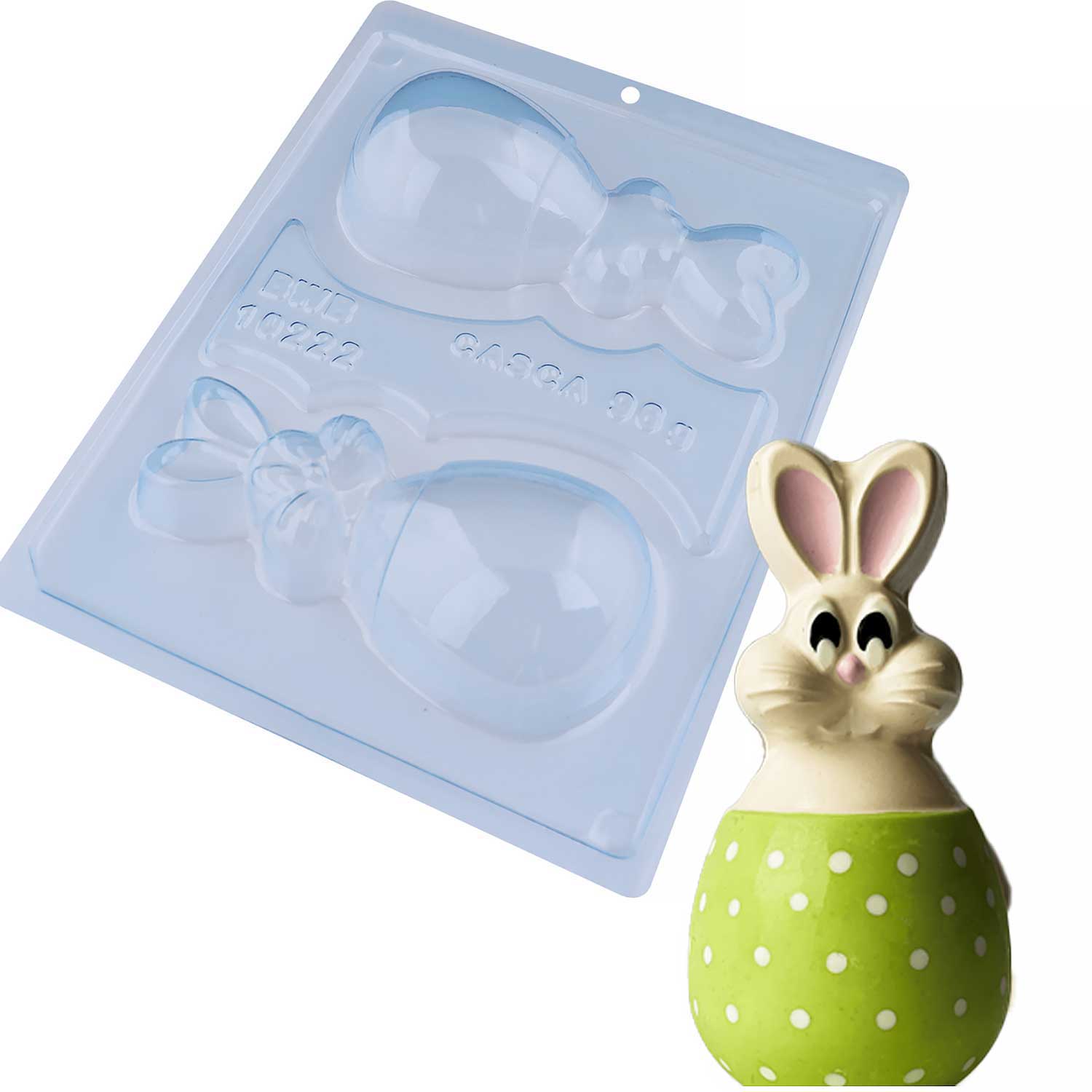 Rabbit In Egg Three Part Chocolate Mold