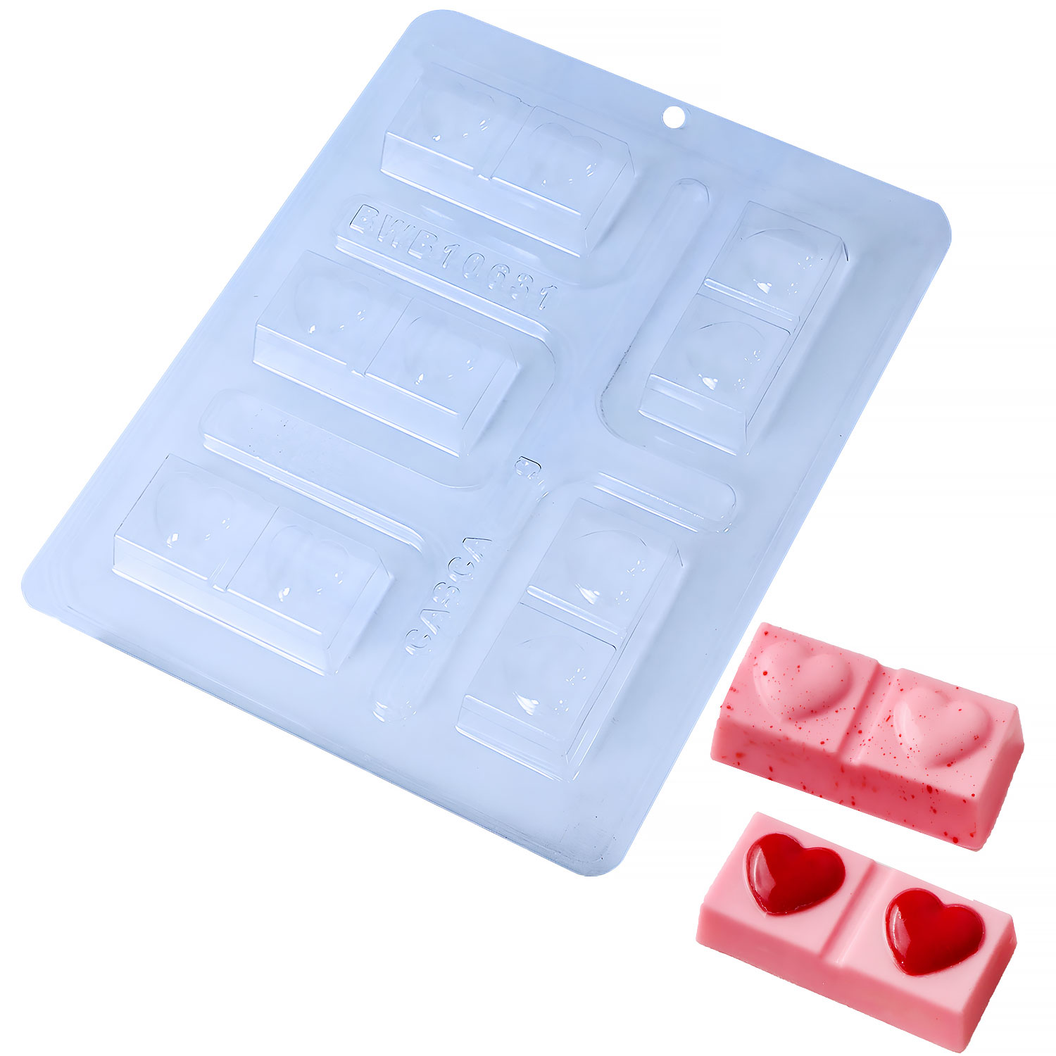 Dual Heart Chocolate Bar Mold