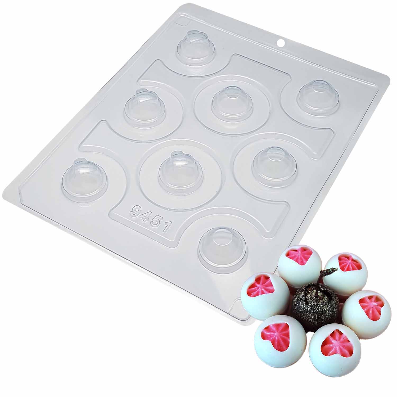 BWB Heart Truffle 3PC Chocolate Mold Country Kitchen