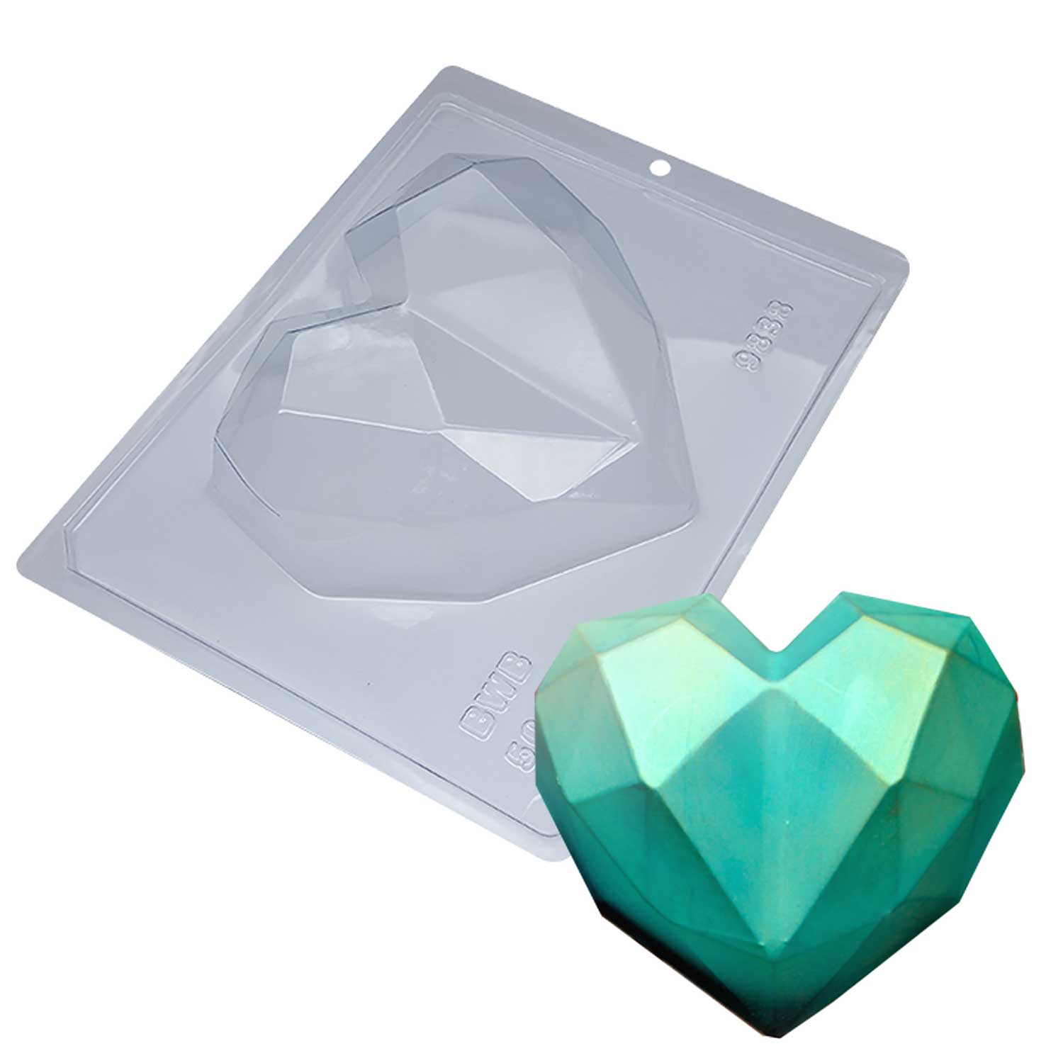 Diamond Heart Truffle Chocolate Mold