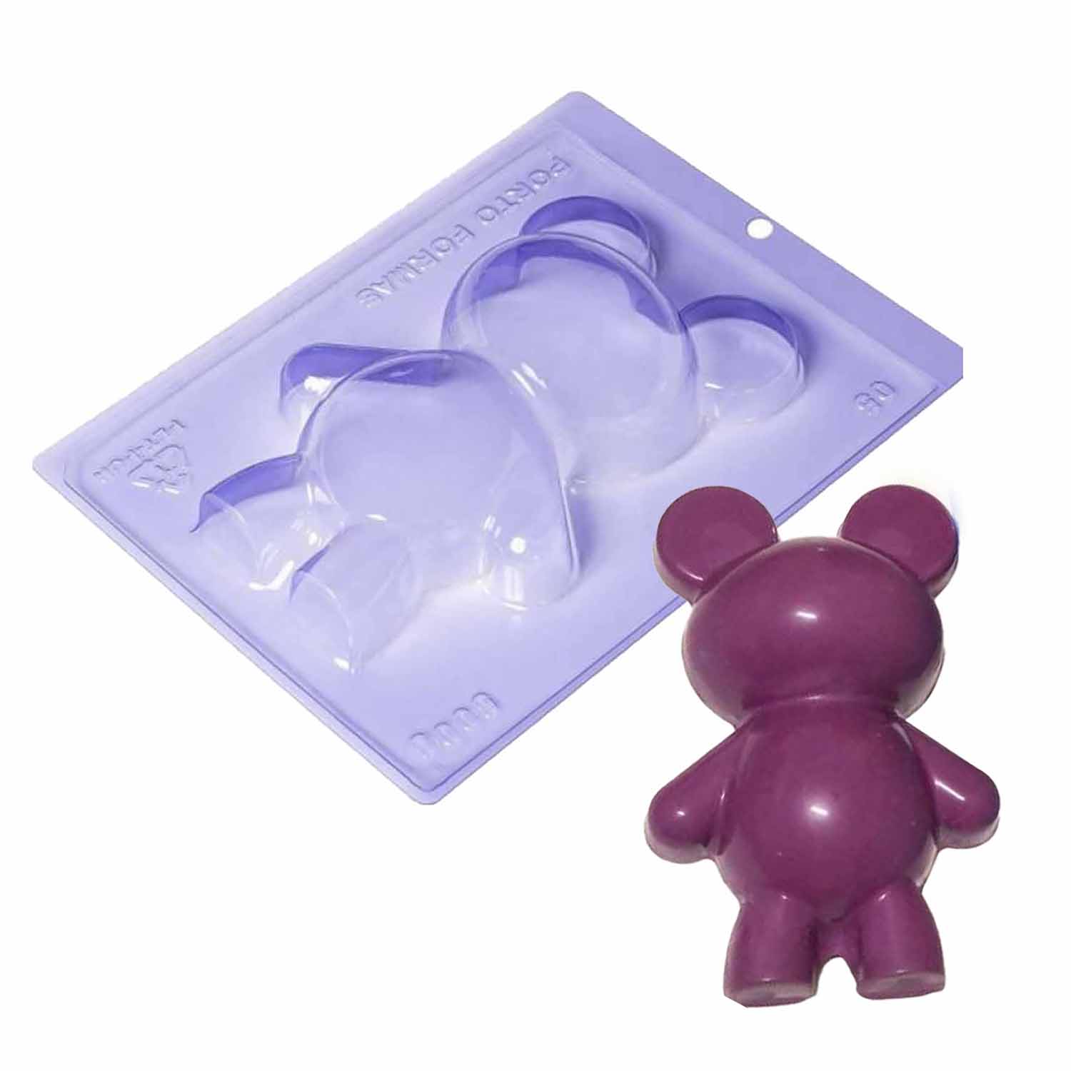 Teddy Bear Three Part Chocolate Mold VCFPF05MC Country Kitchen