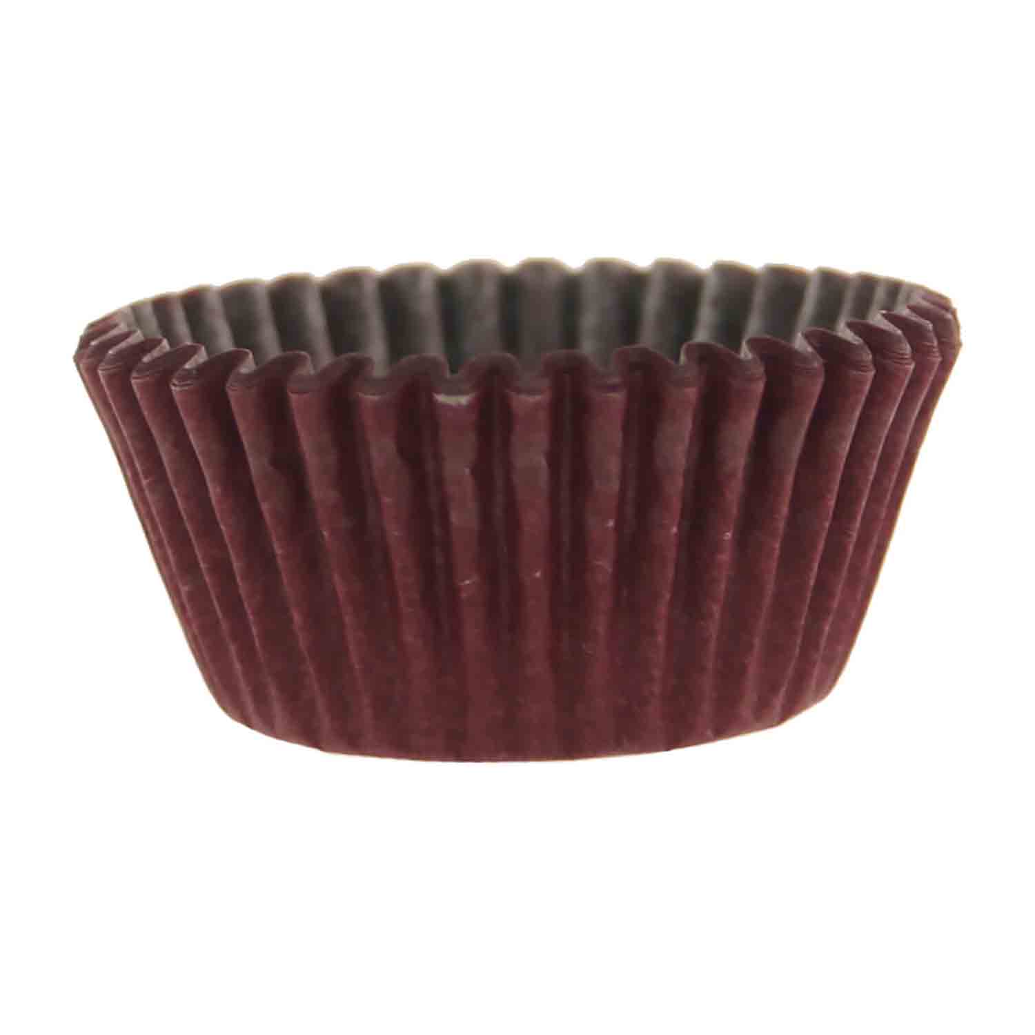 Solid Burgundy Mini Cupcake Liners