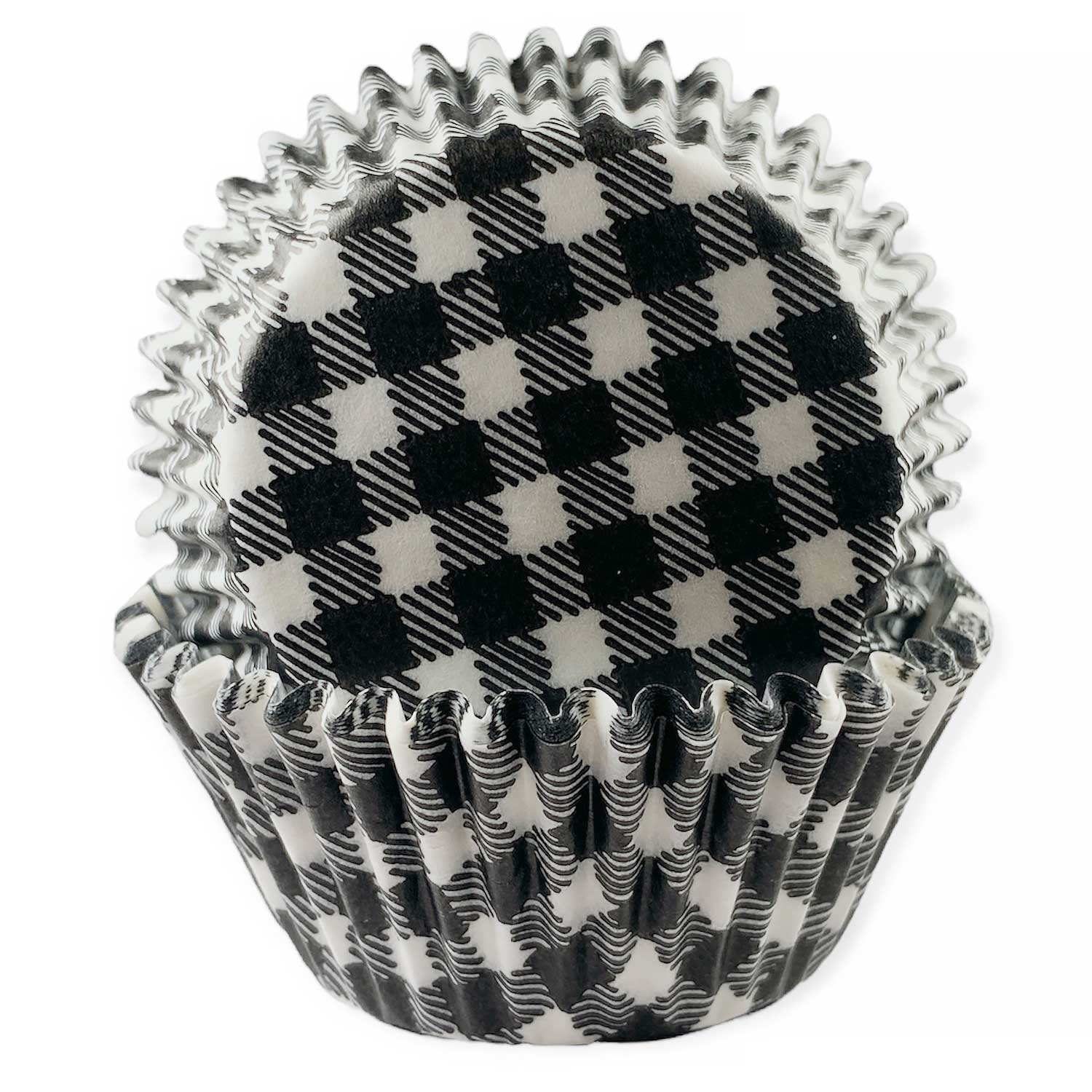 Black Gingham Cupcake Liners