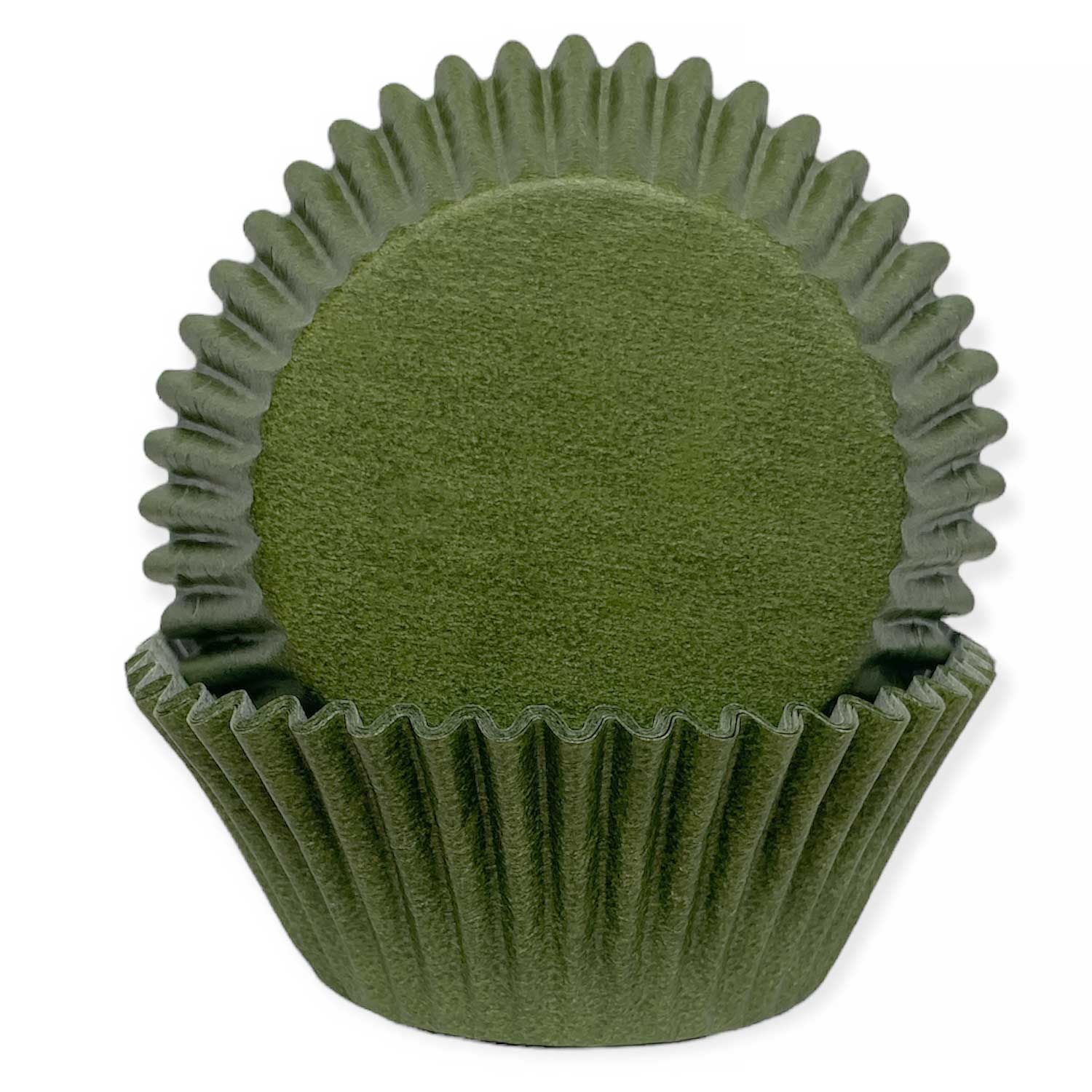 Solid Olive Standard Cupcake Liners
