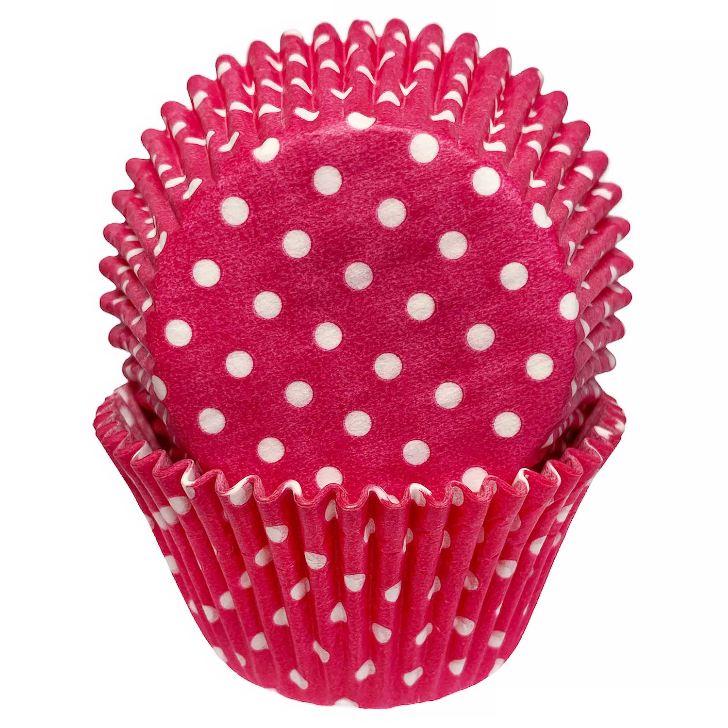 Hot Pink Dot Jumbo Cupcake Liners