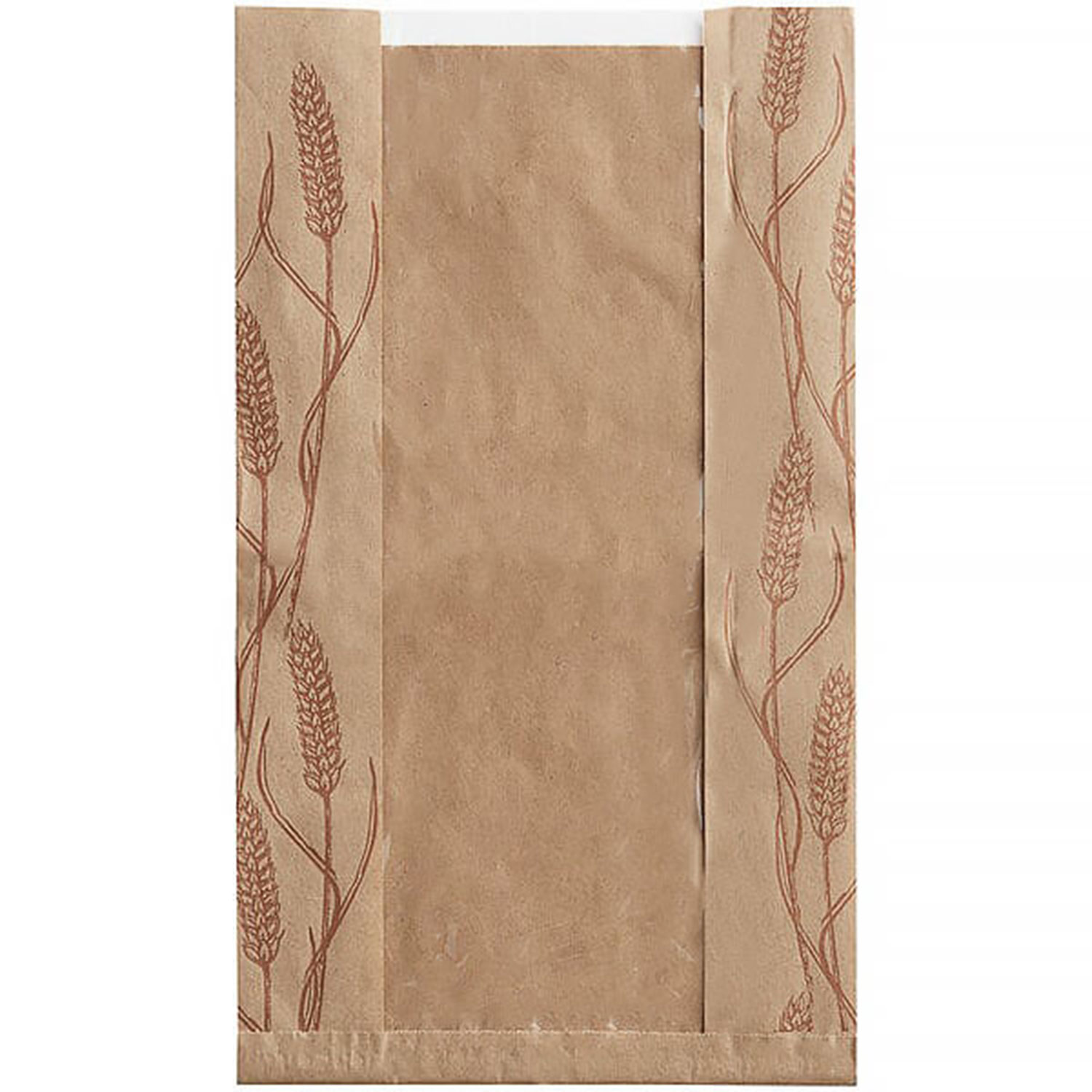 Wheat Print Paper Bread Bags with Window
