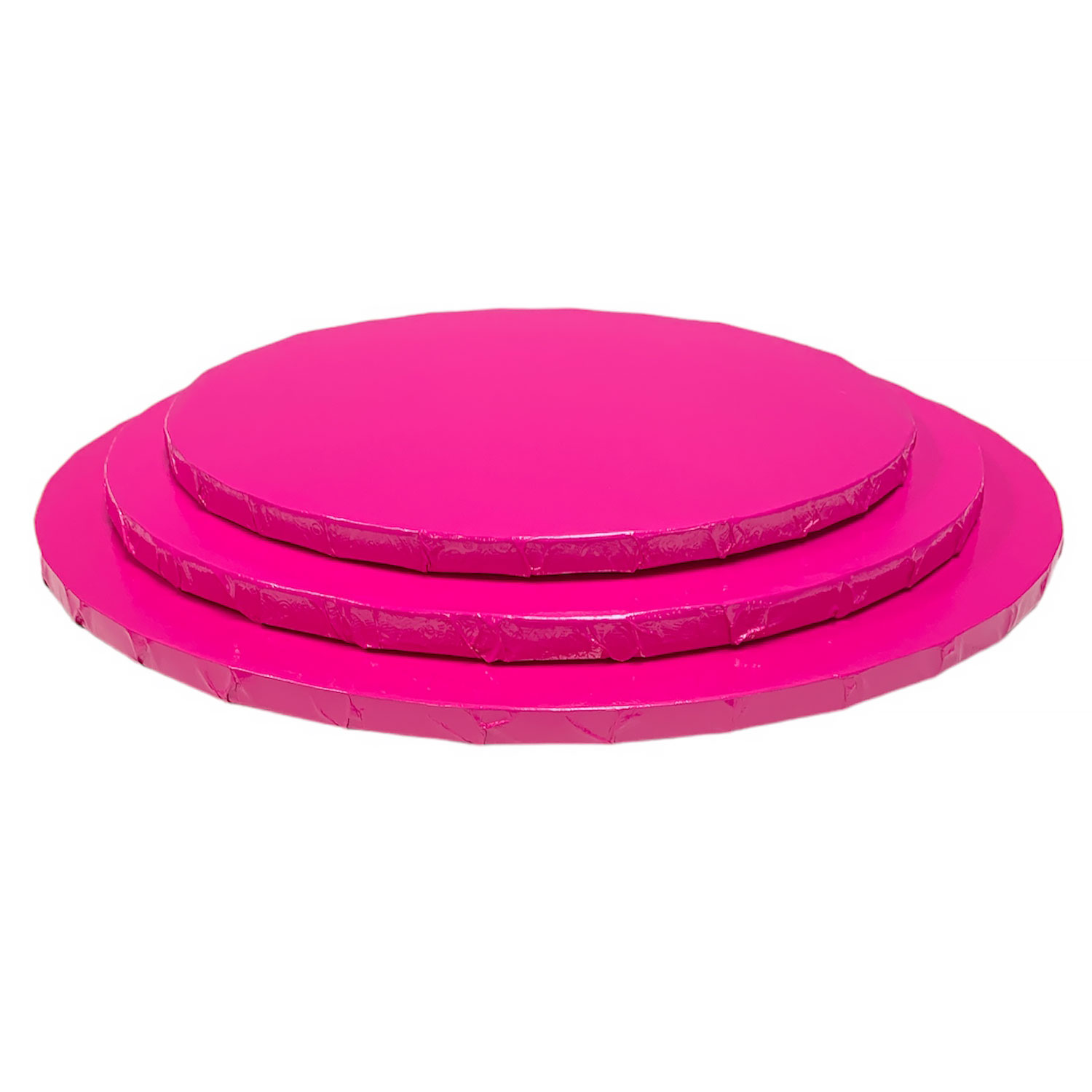 14" Round Pink Foil Cake Drum