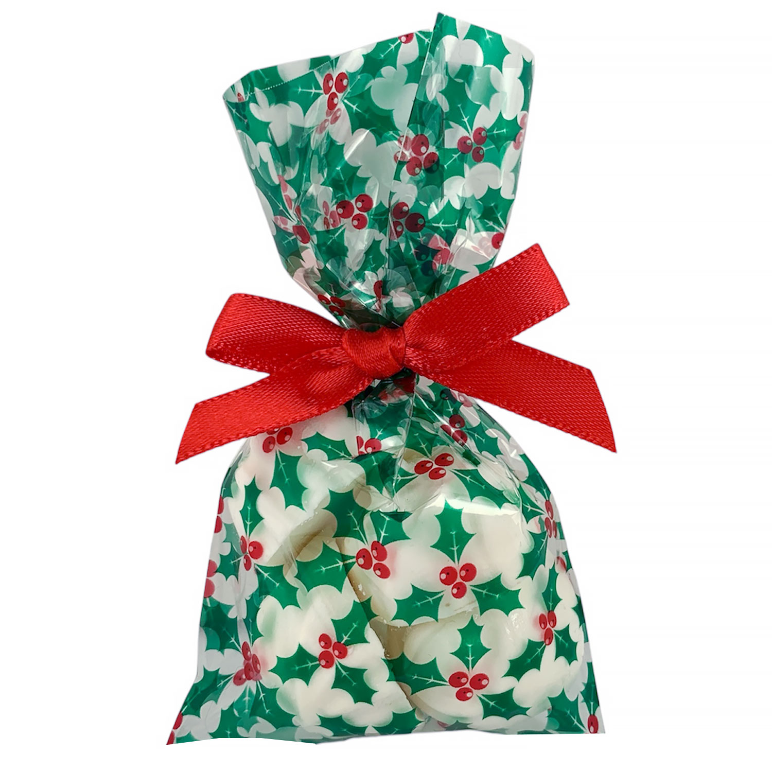 Christmas Holly Cello Treat Bags