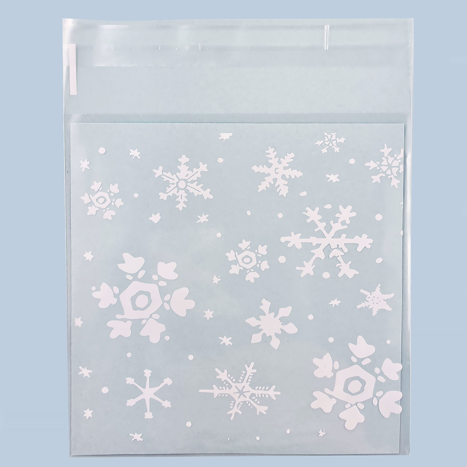 White Snowflakes Self-Sealing Treat Bags