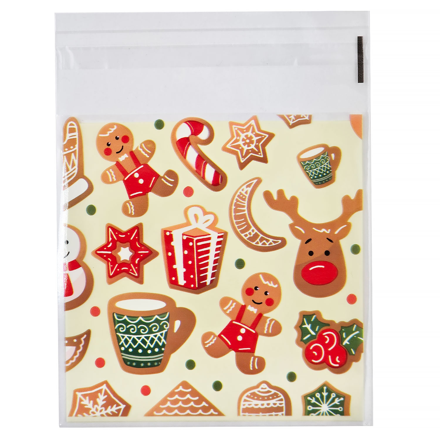 Christmas Cookies Self-Sealing Treat Bags