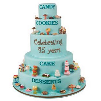 Celebrating 45 Years Cake