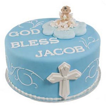 Baptism Angel Cross Cake