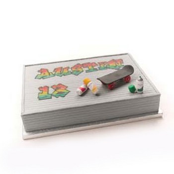 Graffiti Skateboard Cake
