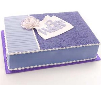 Best Wishes Striped Paisley Cake